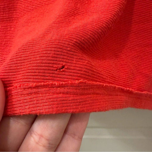 Free People We The Free Alameda Cowl Neck Sweater XS Coral Red Dolman Oversized - Picture 8 of 11